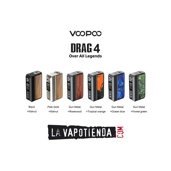KIT VAPEO: Drag 4 177W - Voopoo - LA VAPOTIENDA-