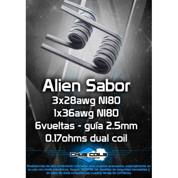 Alien Sabor 0.17ohms Dual Coil de Chus Coils