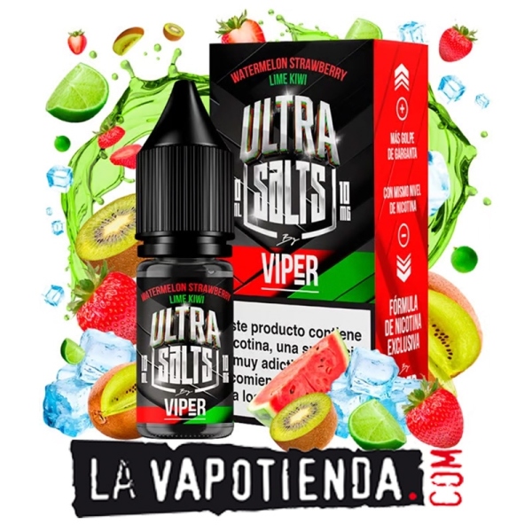 Watermelon Kiwi Strawberry Lime Ultra Salts by Viper - LA VAPOTIENDA -