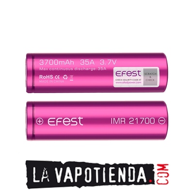 Batería Efest 21700 3700MAH 35A FLAT TOP