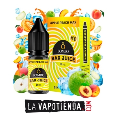 Apple Peach Max 10ml By Bombo Bar Juice - LA VAPOTIENDA -