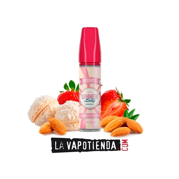 Aroma Strawberry Macaroon 14ml (Longfill) Dinner Lady - LA VAPOTIENDA