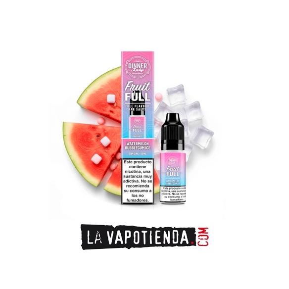 Watermelon Bubblegum Ice 10ml - Dinner Lady Fruitfull - LA VAPOTIENDA